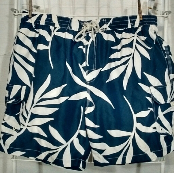 Caribbean Joe's Island Co Hawaiian Swim Trunks EUC - Picture 1 of 8